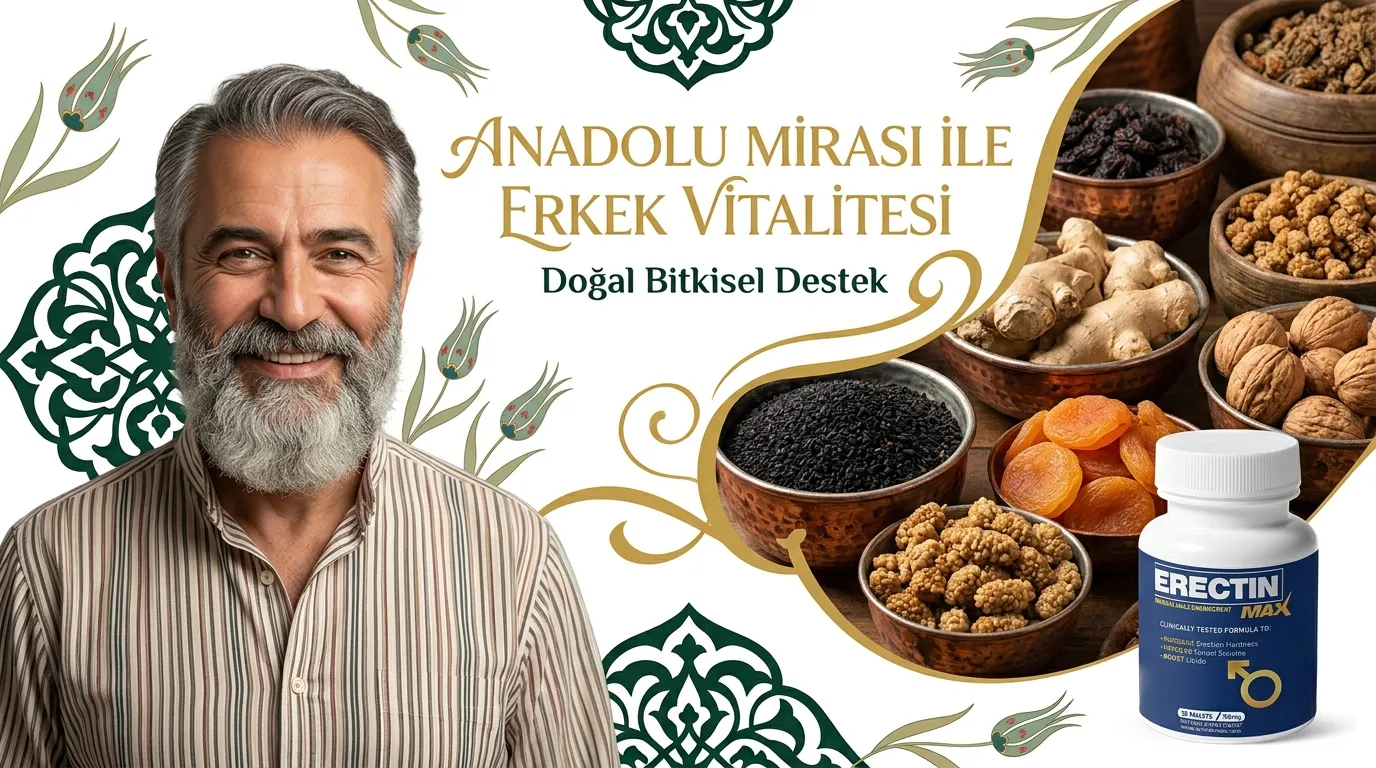 Erectin Max bitkisel erkek performans takviyesi tanıtım görseli